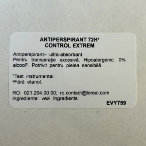 Pachet Deodorant roll-on antiperspirant pentru barbati Control Extrem 72H, 50 ml + 50 ml, Vichy - Img 10