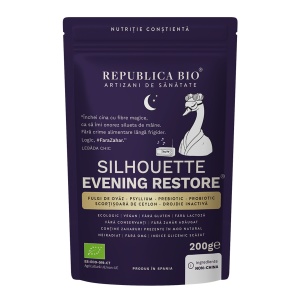 Pudră funcțională cu ovăz, psyllium și scorțișoară Silhouette Rituals Evening Restore, 200 g, Republica BIO