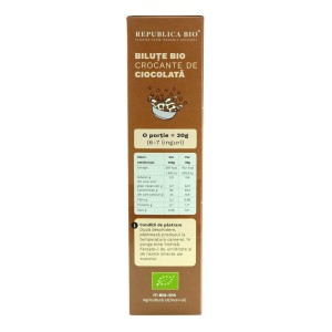 Republica Bio bilute crocante bio cu ciocolata, fara gluten, 250 g - Img 2