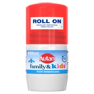 Roll-on loțiune repelent impotriva insectelor Family&Kids, 50 ml, Autan