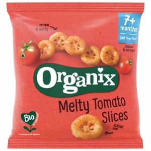 Snack Bio din porumb dulce cu rosii și morcovi, 7 luni+, 20 g, Organix