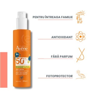 Spray cu protectie solara pentru copii SPF50+ Avene, 200 ml - Img 4