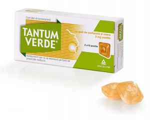 Tantum Verde portocale si miere, 3 mg, 20 pastile, Angelini