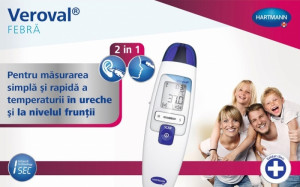 Termometru cu infrarosu Veroval pentru ureche si frunte, Hartmann