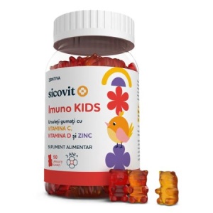 Ursuleti gumati cu Vitamina C, Vitamina D si Zinc Imuno Kids Sicovit, 50 ursuleti, Zentiva - Img 2