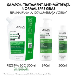 VICHY Dercos DS Sampon anti-matreata par normal si gras, 200ml - Img 8
