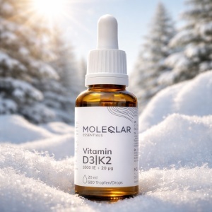Vitamina D3 + K2 Lichid MoleQlar – 1000 UI D3 + 20 µg K2 | 20 ml - Img 3