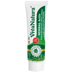 Vivanatura Herbal Activ Pastă de Dinți cu Argilă și Aloe Vera, 50 ml - Img 4