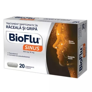Bioflu Sinus 500 mg/30 mg, 20 comprimate filmate – Biofarm