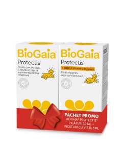 BioGaia Protectis pachet: picaturi probiotice 10 ml + Protectis cu vitamina D3 400 UI 5 ml - Img 3