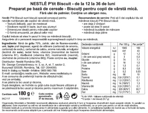 Biscuiti Nestle P'tit Biscuit 180g – Gustare pentru copii 12-36 luni - Img 2