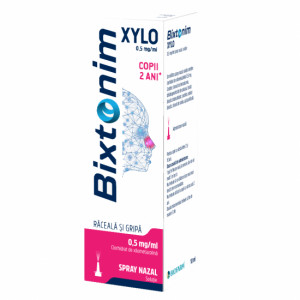 Bixtonim Xylo picaturi copii 2 ani+, 05mg/ml, spray 10 ml, Biofarm