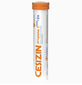 Cesizin Vitamina C 1000 + Zn, 20 comprimate efervescente, Hyllan