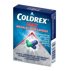 Coldrex Max Raceala si Tuse, 16 capsule, Perrigo - Img 2