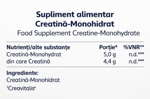 Creatină Creavitalis® MoleQlar – 5 g per porție | 300 g - Img 2