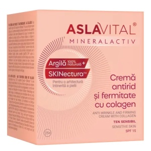 Crema antirid cu colagen pentru fermitate SPF 15 Mineralactiv, 50 ml, Aslavital - Img 5