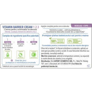 Crema pentru scutec Vitamina Barrier 1-2-3 Mustela 100 ml - Img 2