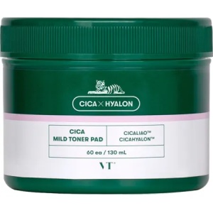 Dischete cu toner pentru exfoliere blanda Cica Mild, 60 bucati, VT Cosmetics - Img 1