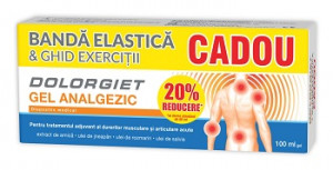Dolorgiet gel analgezic x 100ml -20%red+banda Cadou
