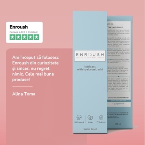 Enroush lubrifiant intim pe baza de apa cu acid hialuronic, 100 ml - Img 3
