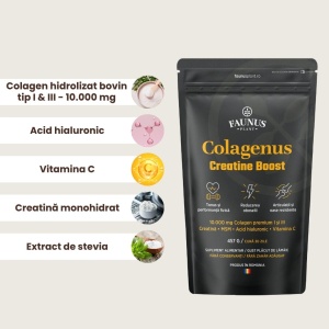 Faunus Colagenus Creatine Boost, pudră cu colagen și creatină, 457g - Img 4