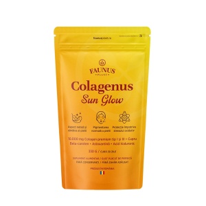 Faunus Colagenus Sun Glow, pudră cu colagen pentru bronz uniform și piele radiantă, 330g - Img 2
