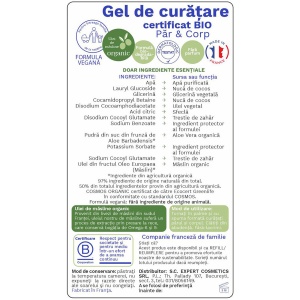 Gel de Curățare Eco pentru Păr și Corp, 400 ml, Mustela - Img 2