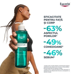 Gel de curățare purifiant cu acid salicilic DermoPure, 400 ml, Eucerin - Img 5
