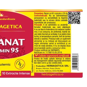 Herbagetica Inflanat Curcumin95, pachet 2 x 60 capsule - Img 3