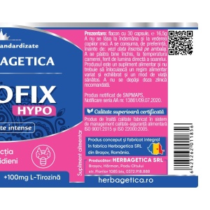 Herbagetica Tirofix Hypo, pachet 2 x 30 capsule - Img 3