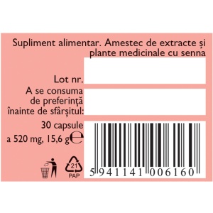Laxativ cu Senna D85, 30 capsule, Fares - Img 3