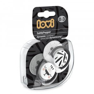 LOVI Suzeta Silicon Dynamic 0-3L x 2PCS SALT&PEPPER - 22/877