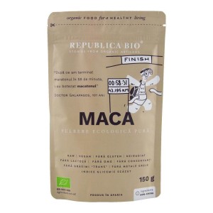 Maca pulbere ecologica pura, 150 g, Republica Bio - Img 1