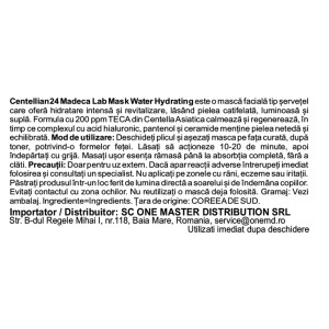 Mască tip șervețel Madeca Lab Water Hydrating, 24 ml, Centellian 24 - Img 4