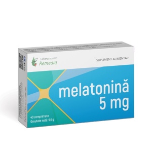 Melatonină 5 mg, 40 comprimate, Remedia