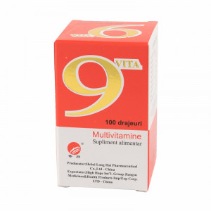 Multivitamine 9Vita, 100 drajeuri, China