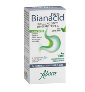 NeoBianacid aroma de mentă, 14 comprimate masticabile, Aboca
