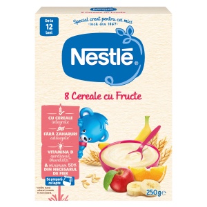 Nestle 8 Cereale cu Fructe, 250g – Pentru copii 12+ luni - Img 1