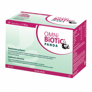 Omni Biotic Panda probiotice pentru reechilibrarea florei intestinale la gravide si sugari, 30 plicuri - Img 2