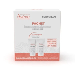 Pachet Crema Concentrata pentru Maini Cold Cream, Avene, 50 ml + 50 ml - Img 1