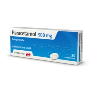 Paracetamol 500 mg, 20 comprimate, Antibiotice SA