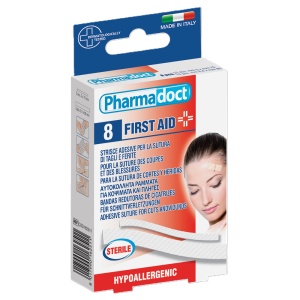 Pharmadoct Plasturi pentru Sutura Rănilor, 2 dimensiuni, 8 bucăți