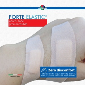 Plasturi rezistenți din pânză Forte Elastic Master-Aid, 2 mărimi, 20 bucăți