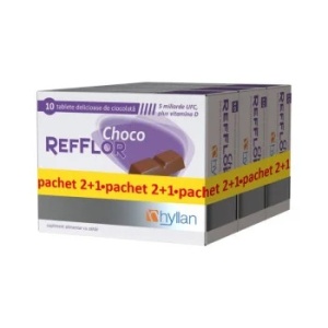 Probiotice Pachet Refflor Choco 3 10 x bucati, Hyllan