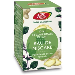 Rau de miscare adulti D141, 20 comprimate, Fares - Img 1