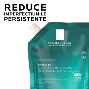 Rezerva Gel purifiant micro-exfoliant Effaclar pentru imperfectiuni persistente, 400 ml, La Roche-Posay - Img 5