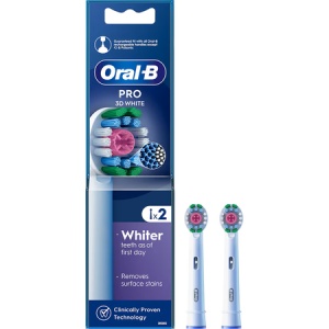 Rezerve periuță de dinți electrica Pro 3D White, 2 bucăți, Oral-B