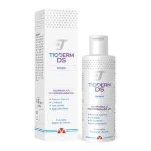 Sampon intensiv pentru dermatita seboreica Tioderm DS, 150 ml, Braderm - Img 1