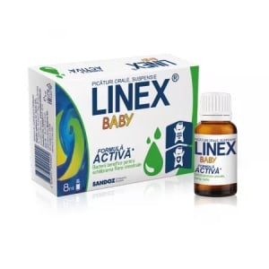 Sandoz Linex Baby picaturi orale 8 ml, Sandoz – Probiotice pentru sugari si copii
