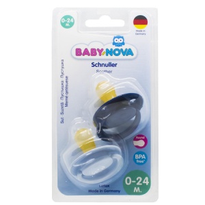 Set 2 suzete pentru sugari și copii mici, 0-24 luni, Baby Novă